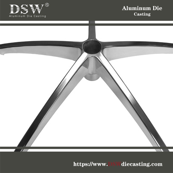 Aluminum chair bases die cast from aluminum alloy