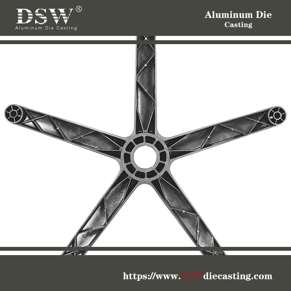 aluminum chair bases 2 Bottom view of the aluminum office chair base