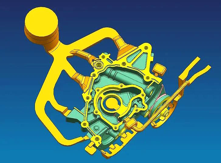 Die Casting vs. Plastic Injection Mold: A Complete Design and Tooling Comparison 3 Die-cast enclosure with venting channels and integrated overflow wells.
